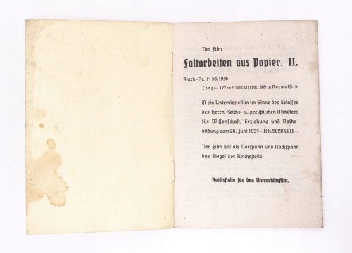 STARA KSIĄŻKA NIEMIECKA - ORIGAMI 1936