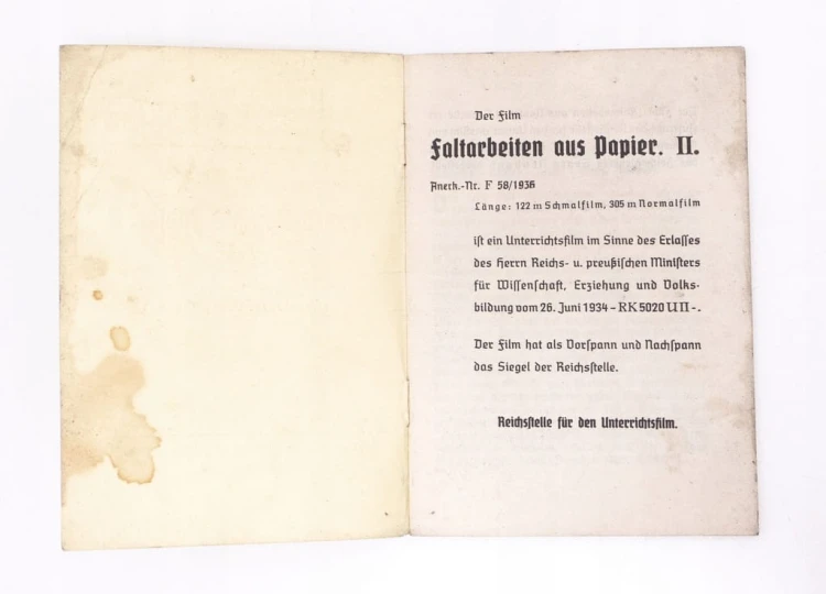 STARA KSIĄŻKA NIEMIECKA - ORIGAMI 1936