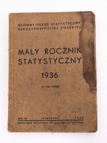 STARA KSIĄŻKA MAŁY ROCZNIK STATYSTYCZNY 1936