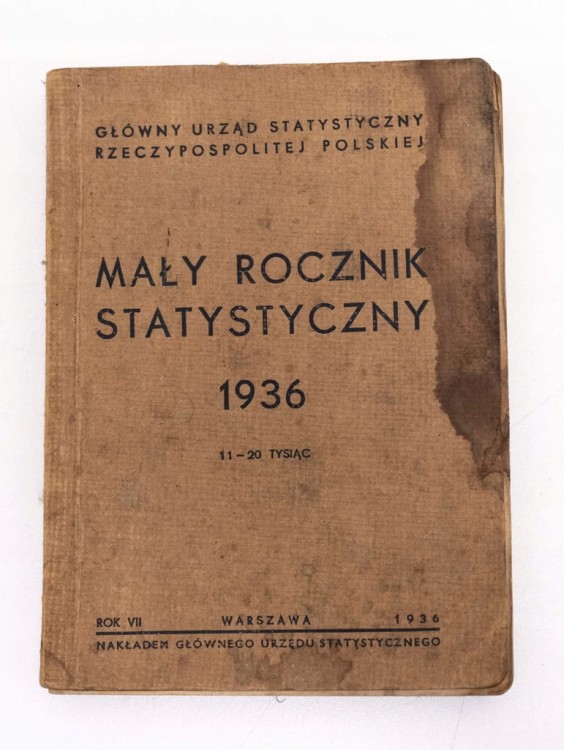 STARA KSIĄŻKA MAŁY ROCZNIK STATYSTYCZNY 1936
