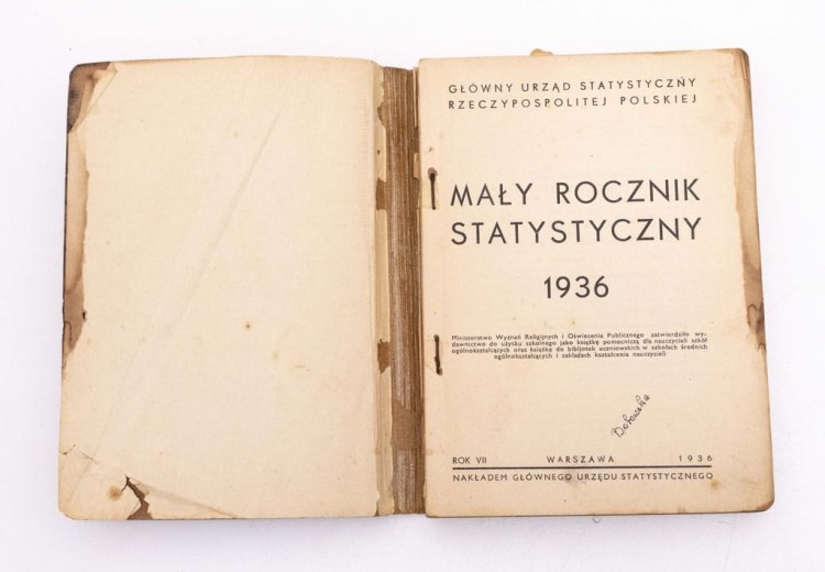 STARA KSIĄŻKA MAŁY ROCZNIK STATYSTYCZNY 1936