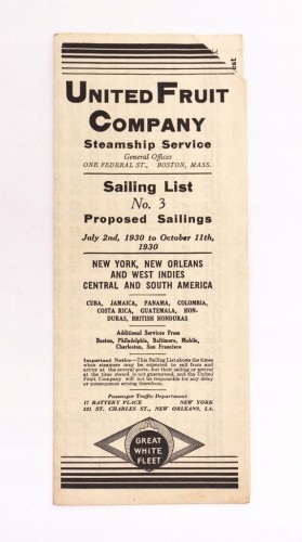 STARA ULOTKA PROM UNITED FRUIT COMPANY 1930