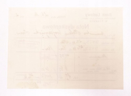 STARY RACHUNEK KWIT - BANK LUDOWY TCZEW 1932
