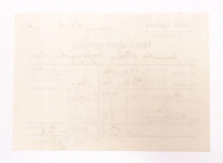 STARY RACHUNEK KWIT - BANK LUDOWY TCZEW 1932