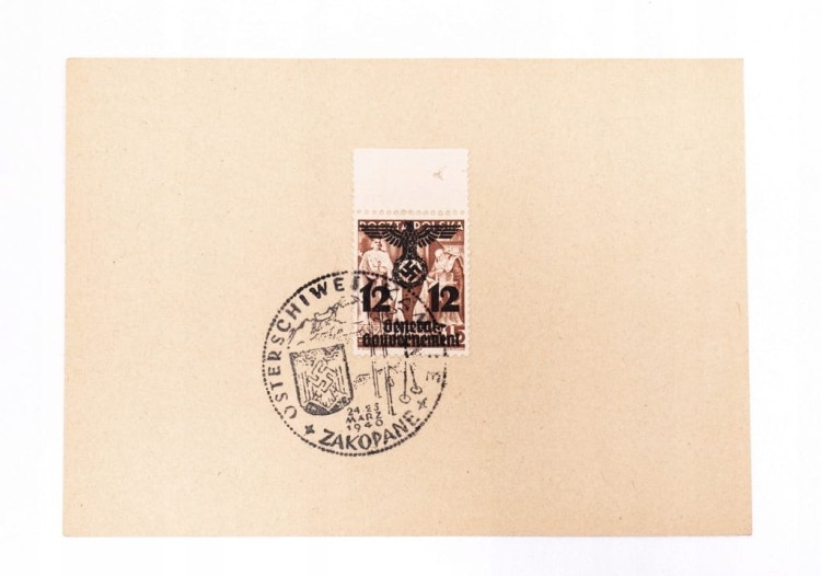 KARTKA POCZTOWA - STEMPEL ZAKOPANE 1940