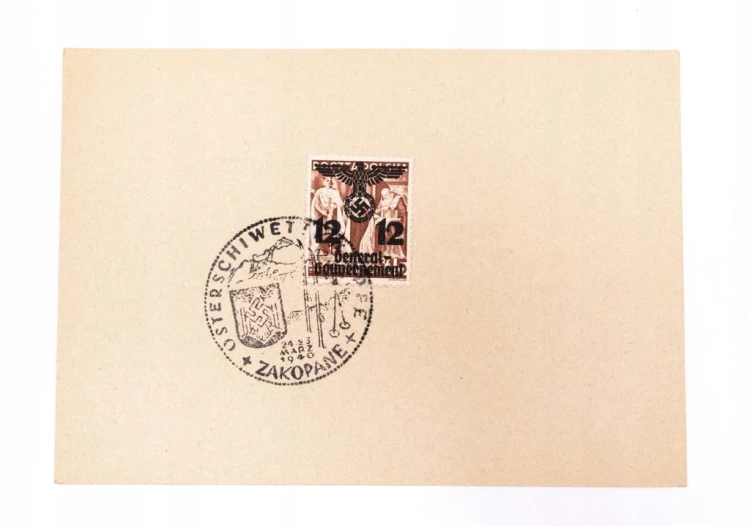KARTKA POCZTOWA - STEMPEL ZAKOPANE 1940