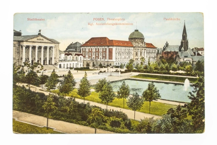 POZNAŃ - TEATR, KOM. KOLONIZACYJNA, FELDPOST 1915