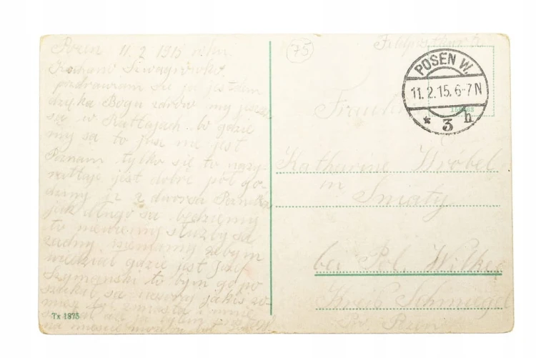 POZNAŃ - TEATR, KOM. KOLONIZACYJNA, FELDPOST 1915