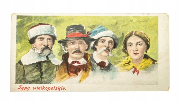 STARA POCZTÓWKA TYPY WIELKOPOLSKIE pocz. XX w.