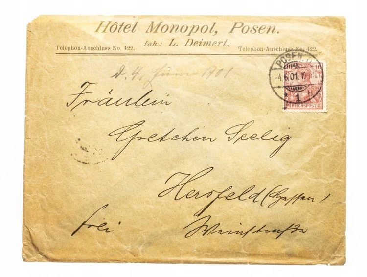 POZNAŃ - KOPERTA HOTEL MONOPOL 1901