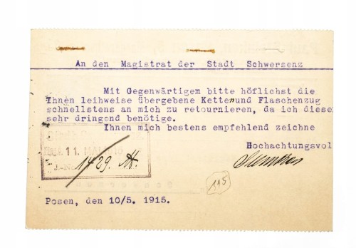 POZNAŃ - PAUL STEINKEN, FABRYKA MASZYN 1915