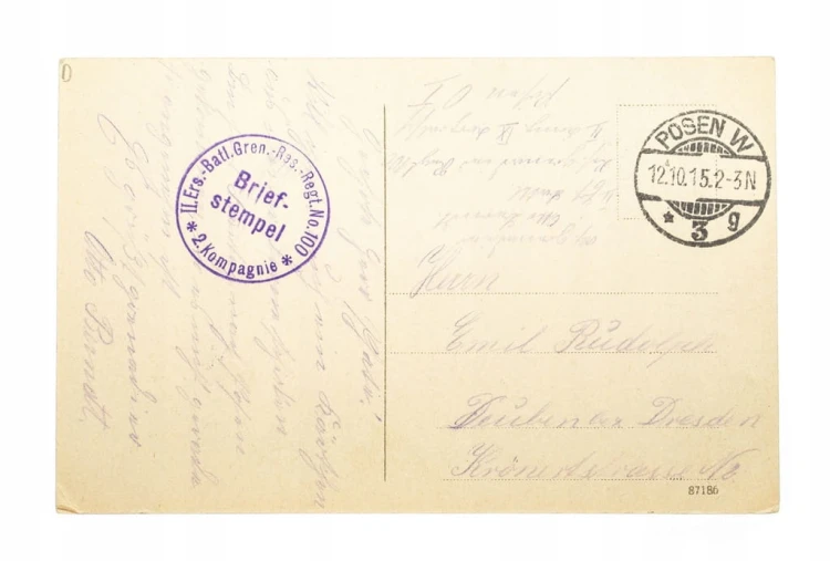 POZNAŃ - KATEDRA, FELDPOST 1915