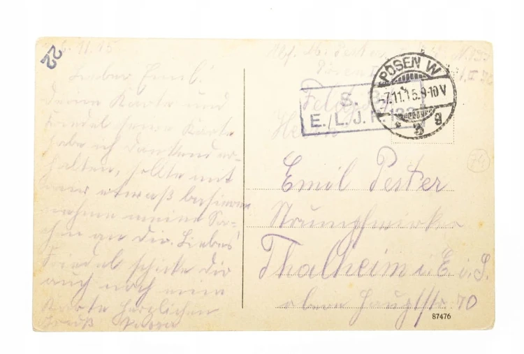 POZNAŃ - KOMISJA OSIEDLEŃCZA, FELDPOST 1915