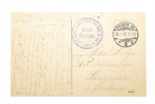 POZNAŃ - KOMISJA OSIEDLEŃCZA, FELDPOST 1916