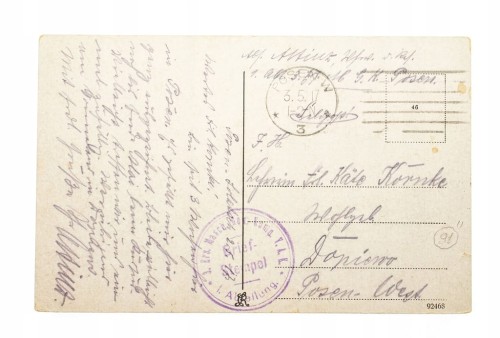 POZNAŃ - PARK SOŁACKI, STAW, FELDPOST 1917