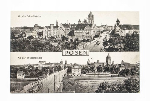 POZNAŃ-MOST ZAMKOWY, MOST TEATRALNY, FELDPOST 1916