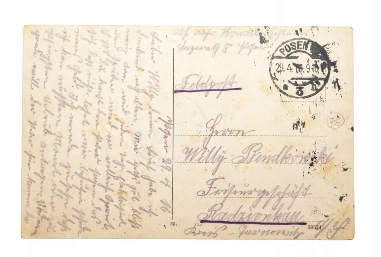POZNAŃ - RYNEK, ZMIANA WARTY, FELDPOST 1916
