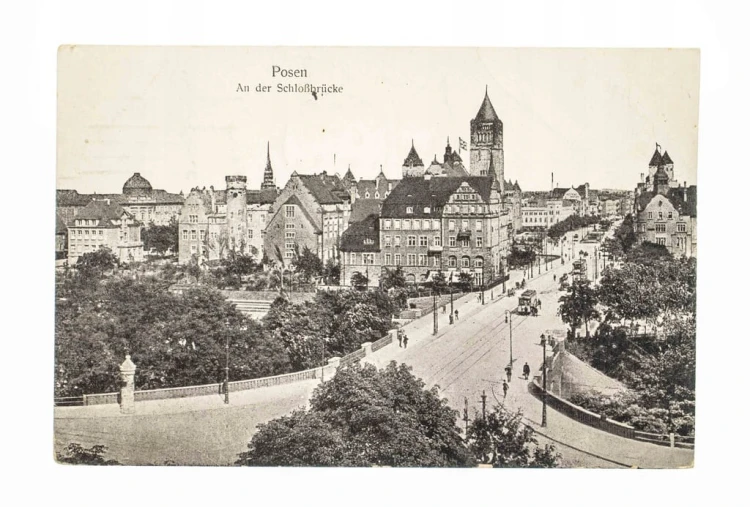 POZNAŃ - ZAMEK CESARSKI, MOST, FELDPOST 1917