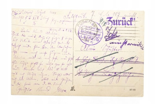 POZNAŃ - ZAMEK CESARSKI, MOST, FELDPOST 1917