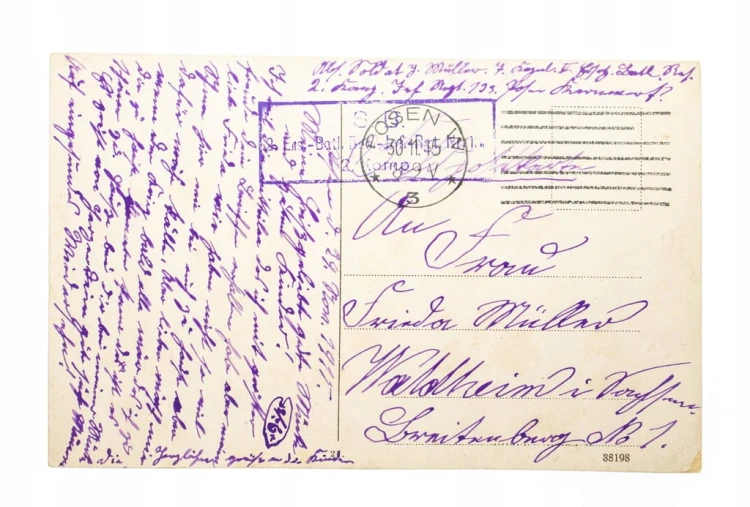 POZNAŃ - ZAMEK CESARSKI, ŚW. MARCIN, FELDPOST 1915