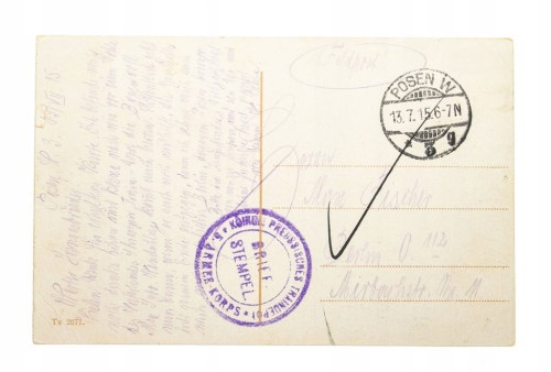 POZNAŃ - ZAMEK CESARSKI, FELDPOST 1915