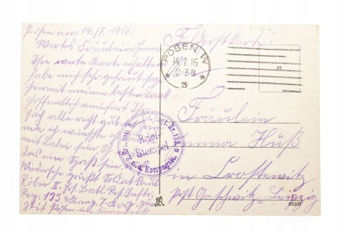 POZNAŃ-UNIWERSYTET,POMNIK BISMARCKA, FELDPOST 1916