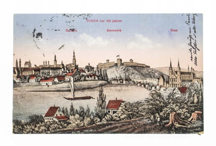 POZNAŃ - TWIERDZA, RATUSZ, KATEDRA, FELDPOST 1916