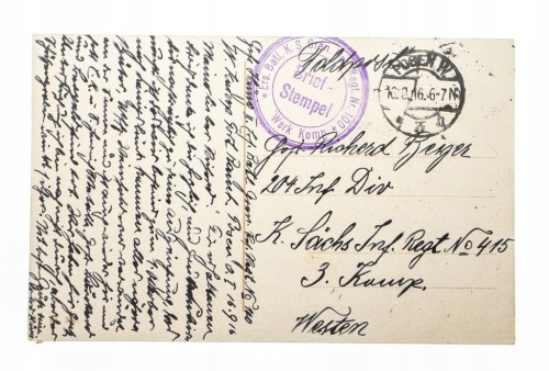 POZNAŃ - TWIERDZA, RATUSZ, KATEDRA, FELDPOST 1916