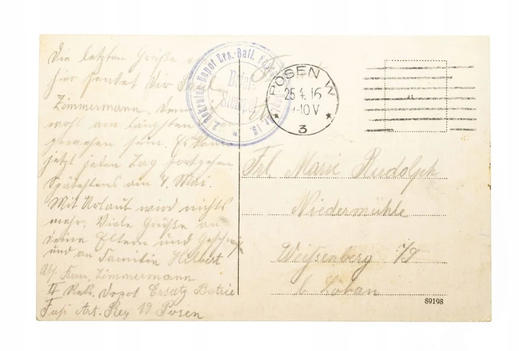 POZNAŃ - KATEDRA, OSTRÓW TUMSKI, FELDPOST 1916