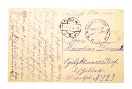 POZNAŃ - UNIWERSYTET MICKIEWICZA, FELDPOST 1915