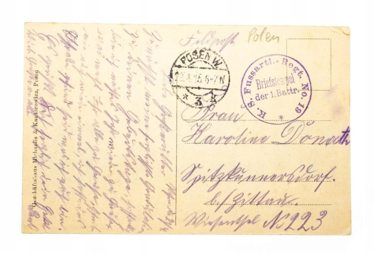 POZNAŃ - UNIWERSYTET MICKIEWICZA, FELDPOST 1915