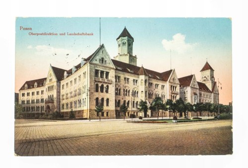 POZNAŃ - BUDYNEK DYREKCJI POCZTY, FELDPOST 1915