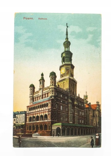 POZNAŃ - RYNEK, RATUSZ, FELDPOST 1914