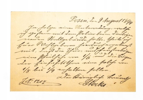 POZNAŃ 1894 - KGL.PR.KREIS-BAU-INSPEKT.