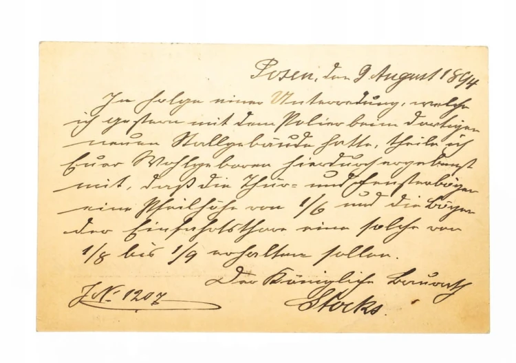 POZNAŃ 1894 - KGL.PR.KREIS-BAU-INSPEKT.