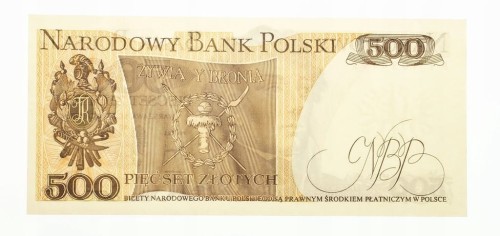 500 ZŁOTYCH 1.06.1982, seria FT st.1-