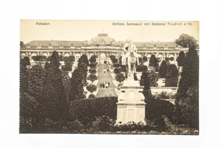 POCZDAM - PAŁAC SANSSOUCI, POMNIK pocz. XX w.