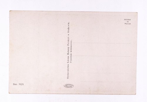 STARA POCZTÓWKA - KS. PONIATOWSKI NA GROBLI FALENCKIEJ , mal. KOSSAK II RP