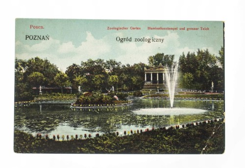 POZNAŃ - OGRÓD ZOOLOGICZNY, FONTANNA pocz. XX w.