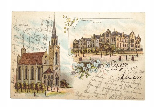 POZNAŃ - SZPITAL SIÓSTR DIAKONISEK, KOŚCIÓŁ 1900