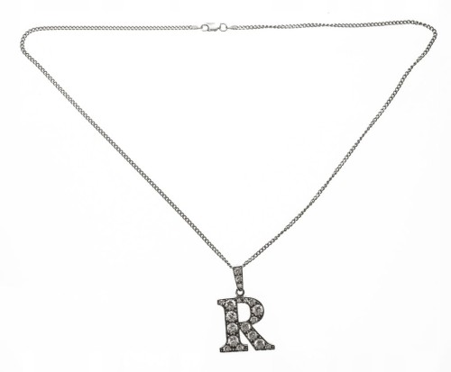 STARY SREBRNY WISIOREK 925 LITERA R