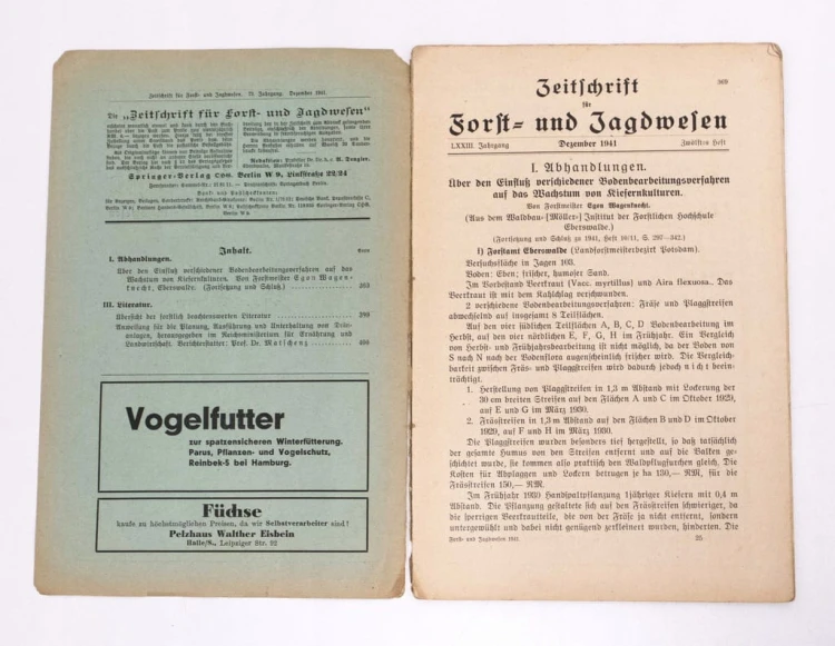 STARE CZASOPISMO NIEMIECKIE LAS I ŁOWIECTWO 1940