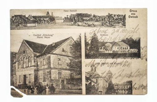 OWIŃSKA - PAŁAC, KLASZTOR, HOTEL, PANORAMA 1909