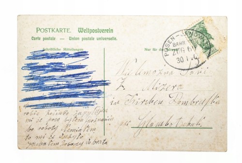 OWIŃSKA - PAŁAC, STAW, PANORAMA 1909