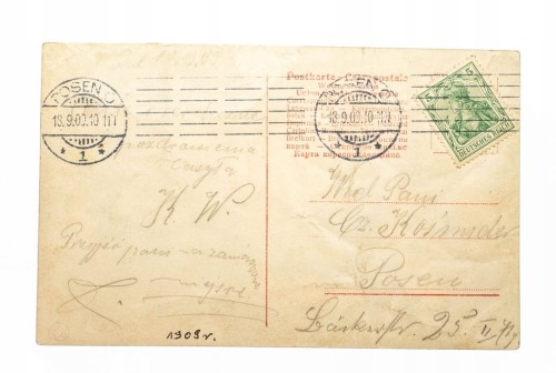 EDITH WHITNEY - STEMPEL POZNAŃ 1909