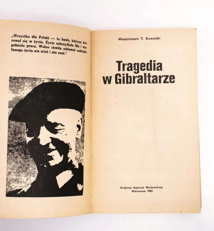 STARA KSIĄŻKA TRAGEDIA W GIBLARTARZE 1982