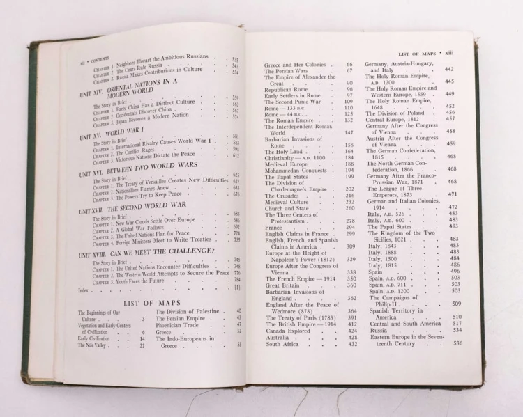 STARA KSIĄŻKA WORLD HISTORY 1953