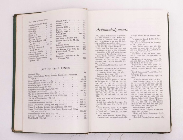 STARA KSIĄŻKA WORLD HISTORY 1953