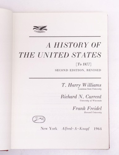 STARA KSIĄŻKA HISTORY OF THE UNITED STATES 1964