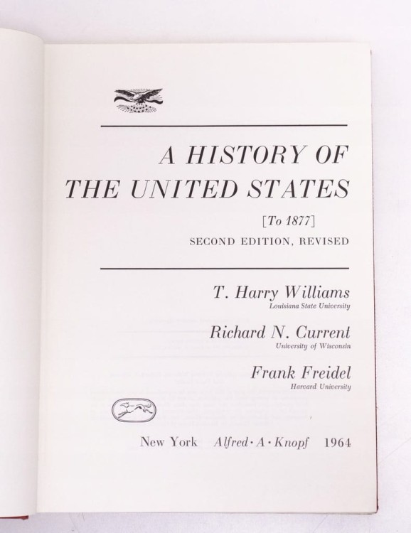 STARA KSIĄŻKA HISTORY OF THE UNITED STATES 1964